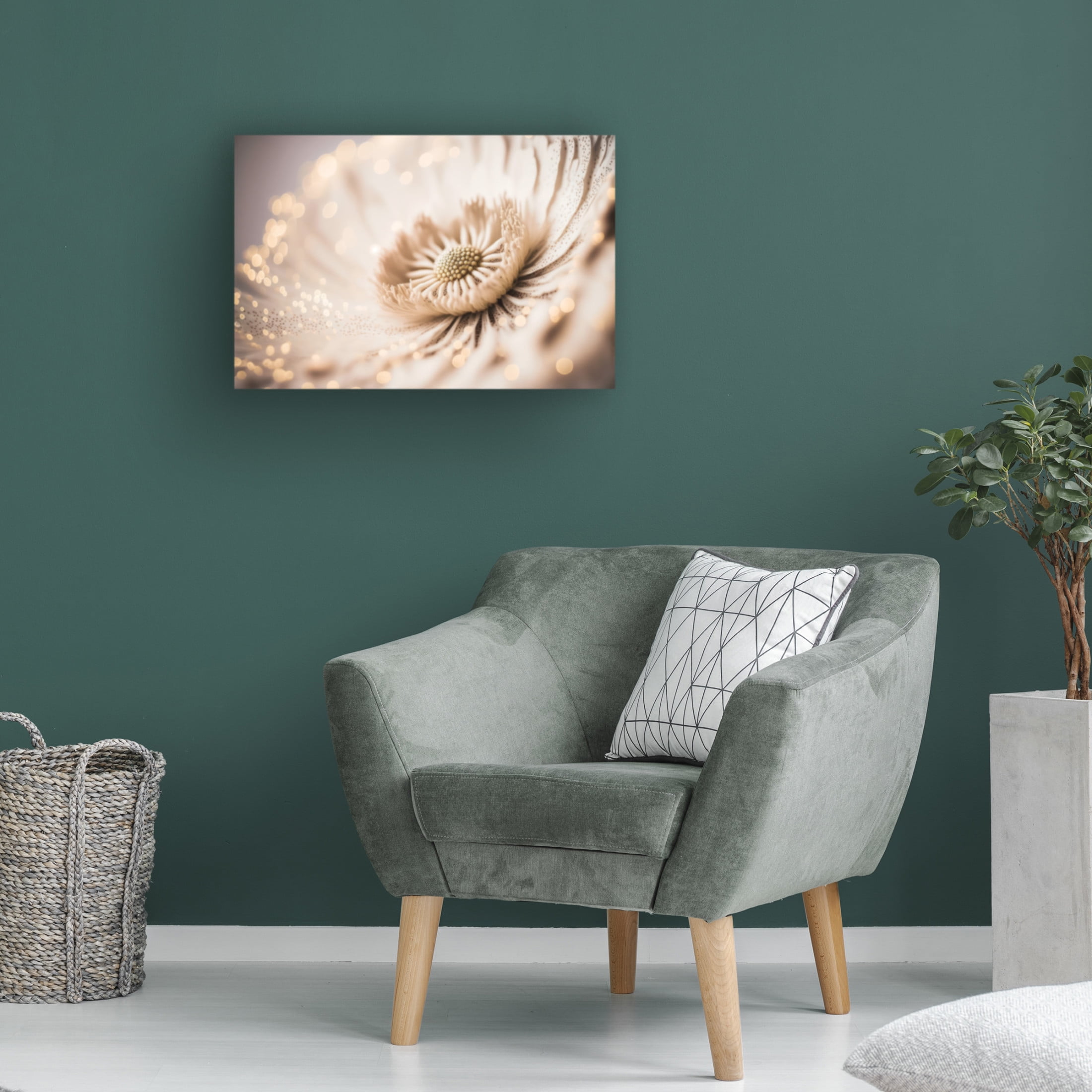 Canvas Wall Art - Treechild 'Beige Coral Flower' Wall Art for Living Room, Bedroom, or Office D?cor by Trademark Fine Art - 24 x 16 Inches