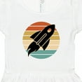 thumbnail image 4 of Inktastic Space Rocket Retro Sunset Girls Toddler Dress, 4 of 5