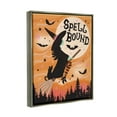 thumbnail image 3 of Spell Bound Witch Flying Moonlit Sky Holiday Graphic Art Luster Gray Framed Art Print Wall Art, 3 of 6