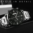 thumbnail image 4 of PVCS Montres Mode Homme Horloges Montres Cuir Décontracté Robes Poignet Cristaux, 4 of 6
