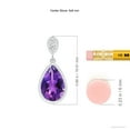 thumbnail image 4 of ANGARA Natural 1.05 Ct. Amethyst with Diamond Dangle Pendant Necklace in Sterling Silver for Women with 18 Inch Chain, 4 of 9