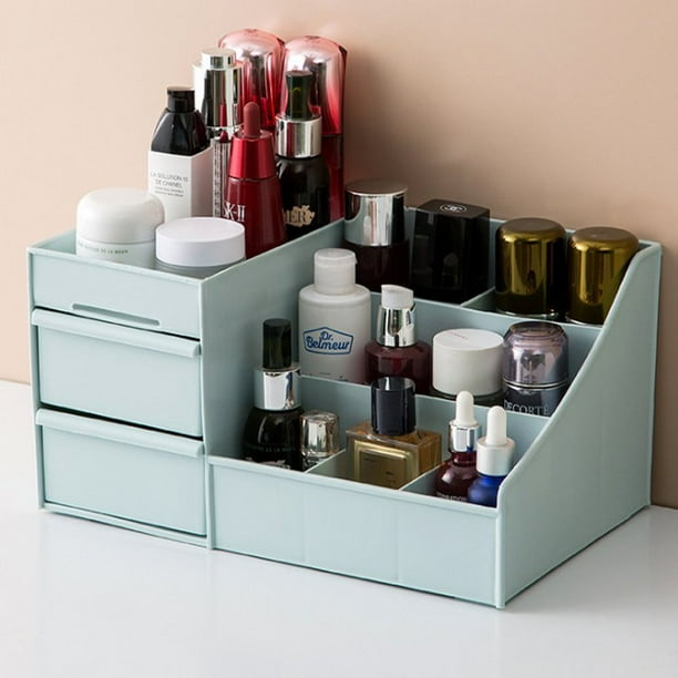 Makeup Storage Box Cosmetic Table Organizer Countertop Holder With Drawers Jewelry 9 Compartments Com Makeup Storage Box Cosmetic Table, Vanity Table Jewelry Storage Box