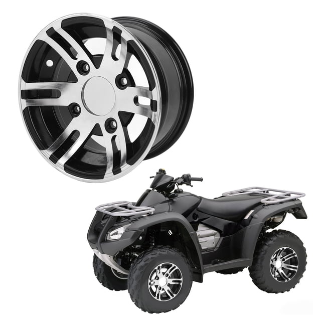 ATV Wheel Rim, 10 Inch Aluminum Alloy ATV Wheel Rim, Universal for DIY Off Road Vehicles, Go Karts, Quad Bikes, ATVs