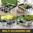 thumbnail image 5 of St Patricks Day Table Cloths for 6 Foot Rectangle Tables, Watercolor Dogs Green Shamrock Plaid Patio Waterproof Elastic Fitted Tablecloths, Washable Rectangular Table Cover for Camping, 5 of 8