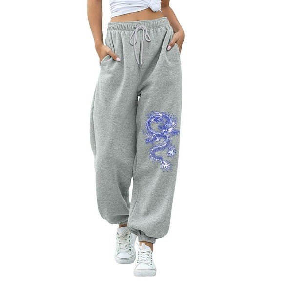 TSADFHJI Sequin Skirts for Women Red Women Printed Casual Pants Sports Closed Waist Lace Up Elastic Waist Small Foot Pants Sweatpants M Red