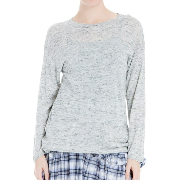Max Studio London Womens Scoop -Neck Pullover Sweater, Grey, Large