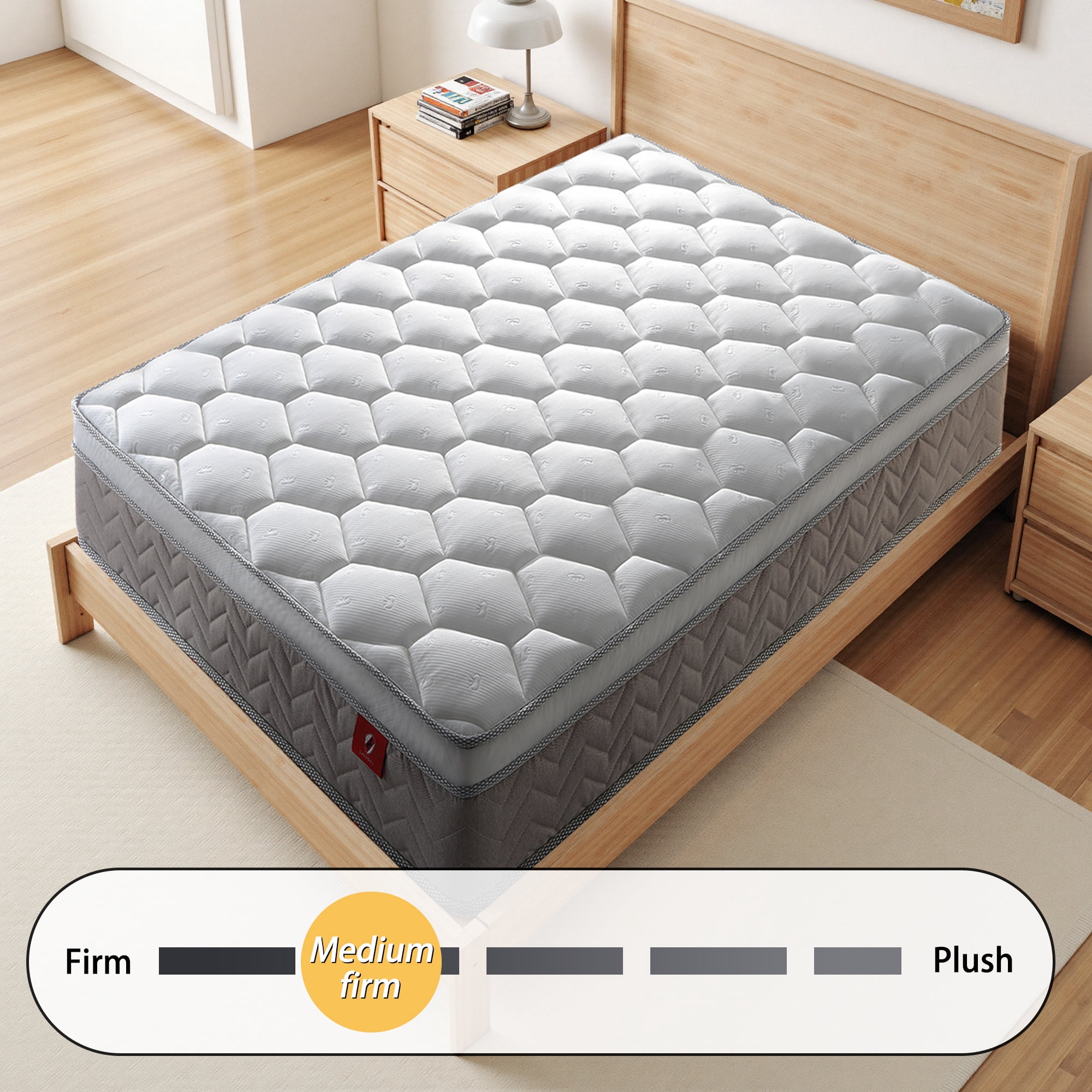 Mattress 12 inch Twin Size,Gel Memory Foam Hybrid Mattress,Medium Comfort in a Box,Adult