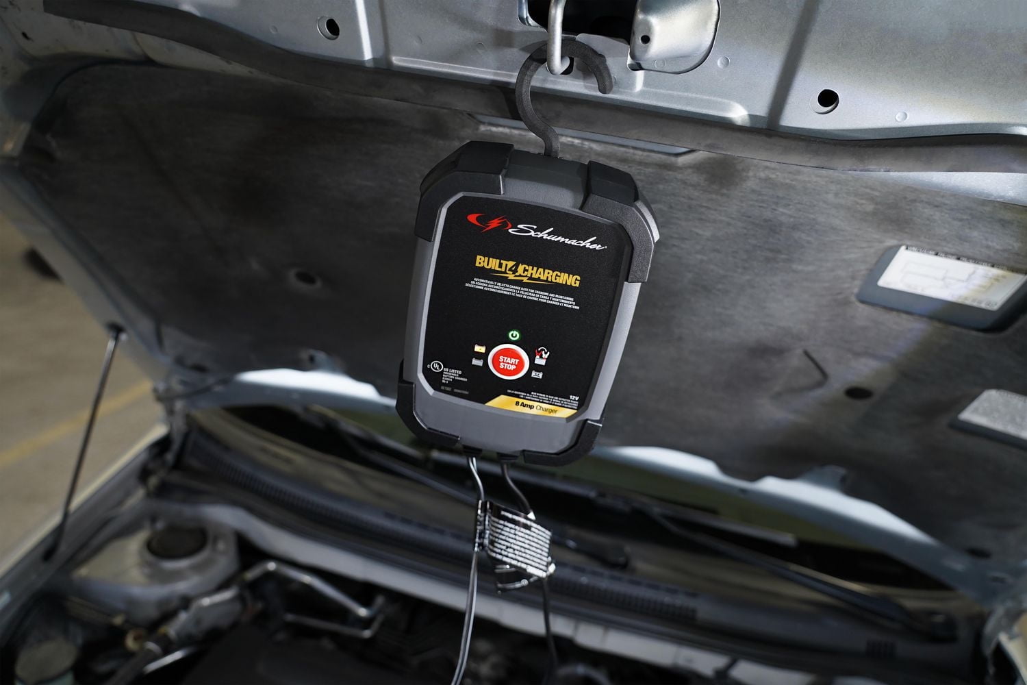 Schumacher Electric 3-in-1 Fully Automatic, 8 Amps, 12 Volt, Car Battery Charger and Maintainer, SC1302, 8A 12V Automatic Charger