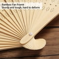 thumbnail image 6 of Riousery Folding Hand Fan 8.27 inches / 21 cm Blank Silk Fabric Bamboo Folded Hand Fan for Wedding Daily Use White, 6 of 9