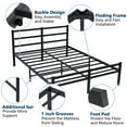 thumbnail image 4 of Lusimo Queen Bed Frame with Headboard and Footboard 14 inch Heavy Duty Queen Size Metal Platform Bed Frame No Box Spring Needed Easy Assembly Anti-Slip Support, 4 of 11
