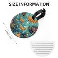 thumbnail image 5 of Platypus 2Pcs PU Leather Round Luggage Tags with Privacy Cover and Name ID Tag for Suitcase, Handbags, Backpacks, School Bags, 5 of 6