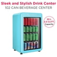 thumbnail image 6 of Frigidaire 3.3 Cu. ft. 102 Can Retro Refrigerator, 95 Liter Mini Fridge with Glass Door, Blue, 6 of 13