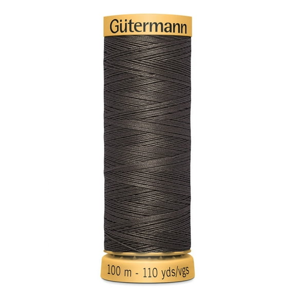 Gutermann Natural Cotton Dark Brown Thread, 110 Yd.