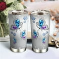 thumbnail image 2 of 20oz Butterfly Gifts for Women, Valentines Day Gifts for Her, Coffee Thermos, Coffee Gifts For Women, Inspirational Jewelry Cute Butterfly Tumbler Cup, Insulated Travel Coffee Mug with Lid, 2 of 6