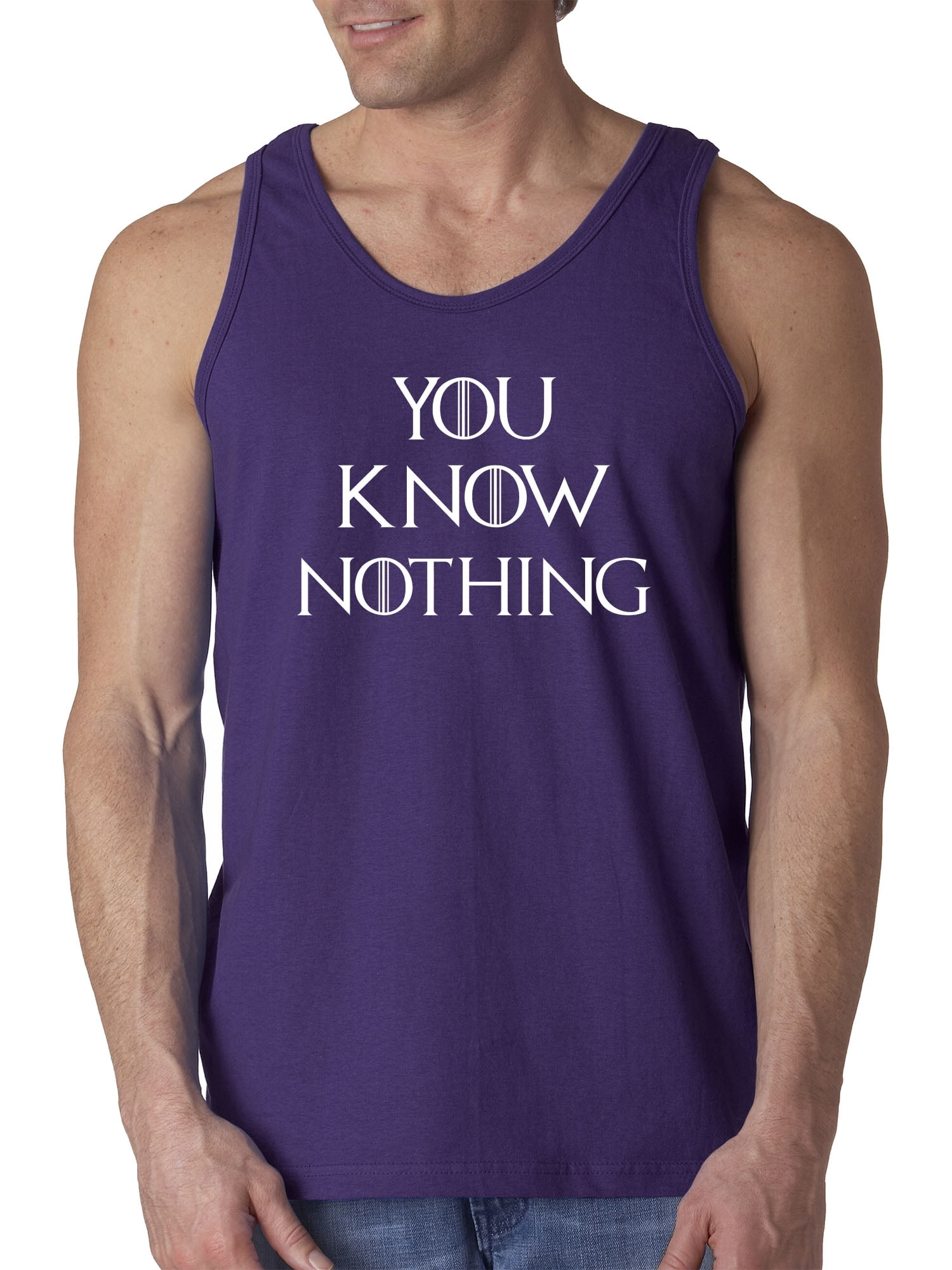 Mens Tank Tops You Know Nothing Jon Snow Thrones Shirts Summer Funny Tees Muscle T Shirt Top