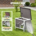 thumbnail image 4 of KFFKFF Weatherproof Outdoor Cat Shelter, Wooden House for Cats and Rabbits, Insulated Design with Foam, Openable Roof, PVC Door Flaps, 24"L x 20"W x 21"H, 4 of 9