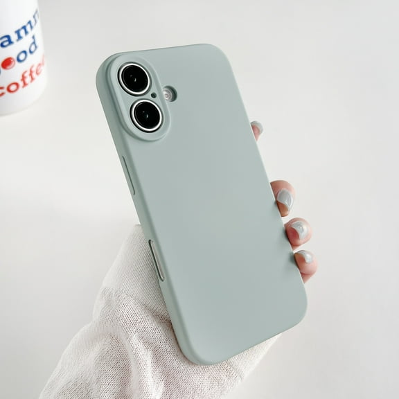 Case for iPhone 16, Liquid Silicone Phone Cover with Anti-Scratch Soft Microfiber Lining, Full Camera Coverage Non-Slip Dustproof Slim Lightweight Case for iPhone 16, Blue