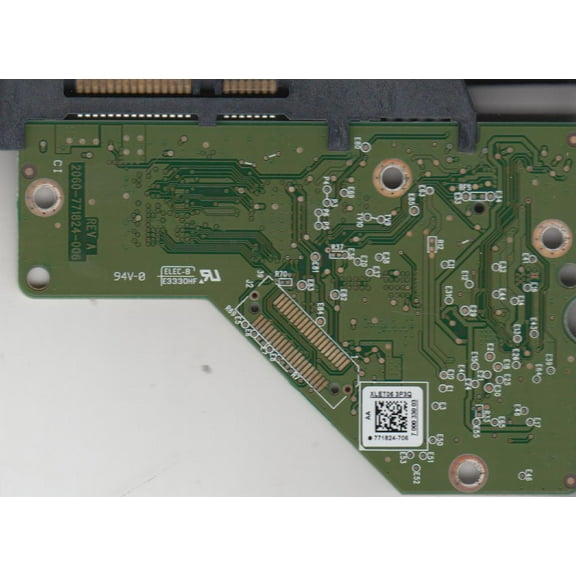 WD10EZEX-00ZF5A0, 771824-706 AA, WD SATA 3.5 PCB