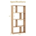 thumbnail image 3 of Costway 48" Geometric Bookshelf Open-back Bookcase with 8 Cubes 2 Anti-Toppling Devices Natural, 3 of 8
