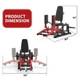 thumbnail image 6 of COZONY Heavy Duty Hip Abductor Adductor Machine, 440 lb Capacity Adjustable 6-Position Thigh Trainer for Home Gym,Black+Red, 6 of 7