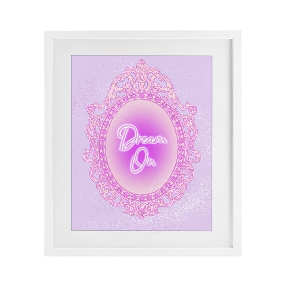 Stupell Industries Eclectic Dream On Ornate Mirror White Framed Print Under Glass, 13 x 16, by Ziwei Li