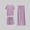 Purple, variant on Sakmal Comfy Pajamas for Women Set Soft Short Sleeve 3pc Top and Pants Lightweight Round Neck Lounge Loose Fit Solid Night Shirts for Women Sleepwear
