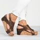 thumbnail image 1 of Sandalias de playa para mujer con punta redonda de verano para mujer, zapatos de cuña informales bohemios Wmkox8yii nm9765, 1 of 9