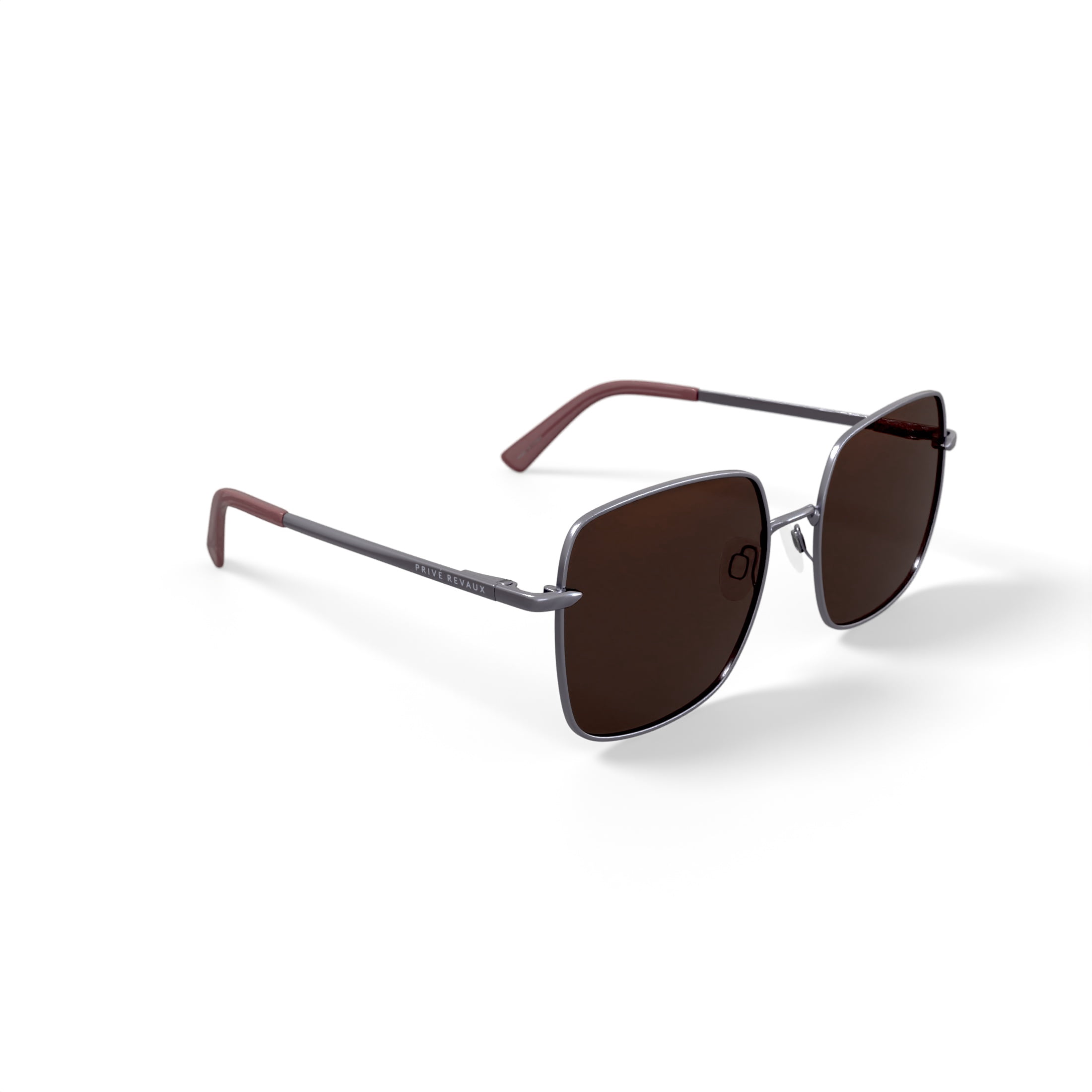Prive Revaux Women's Rx'able Fashion Polarized Sunglasses, Casino Nights, Square, Silver, 55-18-145