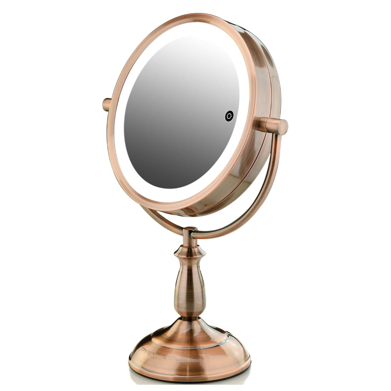 Ovente 75 Inch 1x Lighted Table Top Vanity Makeup Mirror With 10x