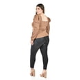 thumbnail image 3 of Blusa escote cuadrado Roman Fashion /Tallas Extras, 1849 (Cafe) cafe 38, 3 of 6