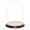 Dark Mahogany Veneer Base, variant on Plymor 5.5" x 8" Glass Display Dome Cloche (Walnut Veneer Base)