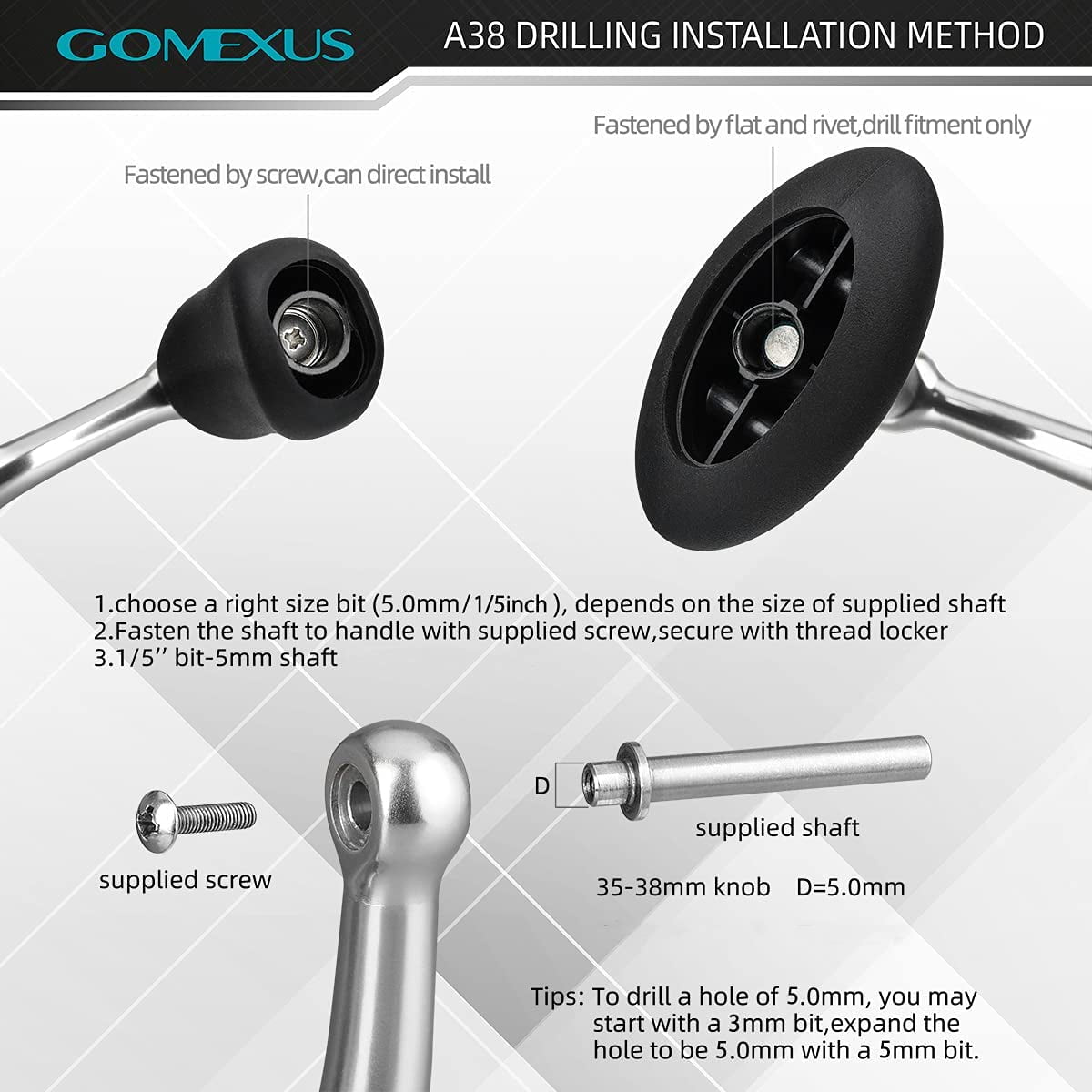  Gomexus CY82 Reel Handle, Shimano Spinning Reel