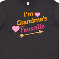 thumbnail image 4 of Inktastic I'm Grandma's Favorite with Arrow and Hearts in Pink Youth T-Shirt, 4 of 5