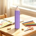 thumbnail image 5 of Pencil Shaped Case, Cute Pencil Shaped Storage Bag with Side Zipper, Soft and Durable Pen Case for study, Art Supplies, and Stationery Organizer, Fun Novelty Gift for Students, Purple, 5 of 5