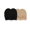 thumbnail image 5 of MeMoi 4 Pair Women's Fine-Edge Mule Toe Covers with Cotton Cushioning - Womens - Female, One Size, Nude-Black, 5 of 5