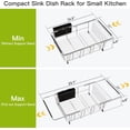 thumbnail image 3 of Xrg Dish Drying Rack in Sink, Expandable Stainless Steel Dish Drainers for Kitchen Counter, Dish Dryer Rack for ide Sink, Over The Sink Dish Racks with Utensil Holder, Silver, 3 of 9