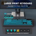 thumbnail image 2 of Teclado de computadora retroiluminado Luzarriba Large Print 7 colores, 2 of 6