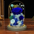thumbnail image 2 of Decoración de flores eternas, cubierta de cristal rosa con luz, regalos de cumpleaños, regalos navideños para familiares y amigos, 2 of 5