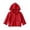 Red, variant on Girls Ribbed Jackets Full Zip Raglan Sleeve Coat with Pom Hood Cute Warm Outdoor Jackets with Pockets,Beige,18-24Month