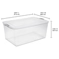 thumbnail image 7 of Sterilite 105 Qt. Clear Plastic Latching Box, Gray Latches with Clear Lid, 7 of 7