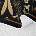 thumbnail image 5 of Homewish Boho Moth Twin Quilt Set, Hippie Flower Mushroom Twin Coverlet Set, 2 Pieces 1 Bedspread and 1 Pillowcase, 5 of 7