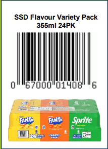 Emballage mixte de 24 canettes de Fanta Emballage de 24 boissons gazeuses Sprite et Fanta aromatisées aux fruits en canette de 355 mL