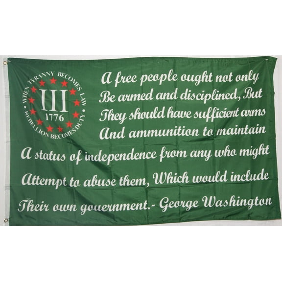 Georgie Washington 111% Flag Rough Tex ® 3'X5' 100D