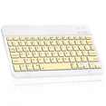 thumbnail image 1 of Ultra-Slim Bluetooth rechargeable Keyboard for MediaPad M6 8.4 and all Bluetooth Enabled iPads, iPhones, Android Tablets, Smartphones, Windows pc -Banana Yellow, 1 of 5