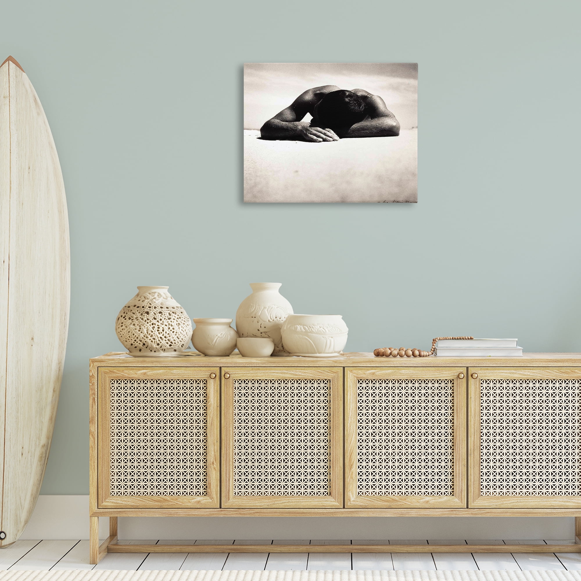 Stupell Industries Sunbaker Beach Photography People Photography Wrapped Canvas Art Print Wall Art, 30 x 24