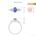 thumbnail image 4 of ANGARA Natural Vintage Style Oval Tanzanite Ring with Diamonds in 14K White Gold for Women (Size-7x5mm) | December Birthstone, Birthday, Anniversary, Jewelry Gift for Women | Natural Tanzanite Ring, 4 of 9
