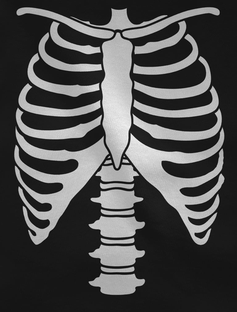 Skulls Bow Tie Skeleton Xray Rib Cage Graphic Tee Funny Humor Gifts Toddler  Halloween Kids T Shirt 