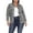 Grey Army, variant on White Mark Women's Plus Size Camo Denim Jacket