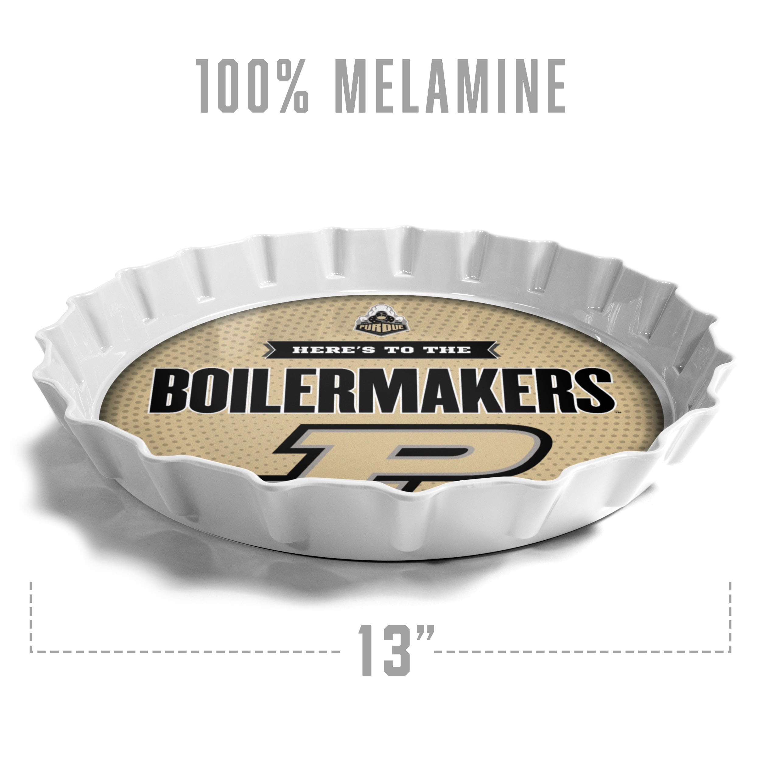 YouTheFan NCAA Purdue Boilermakers Bottle Cap Serving Tray