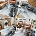 thumbnail image 6 of Rectangle Area Rug 4x6ft,Abstract Ombre Black Grey Marble Washable Carpet Non-Slip Runner Accent Rugs Indoor Floor Mat for Bedroom Living Room Decor,Modern Texture Seamless, 6 of 9